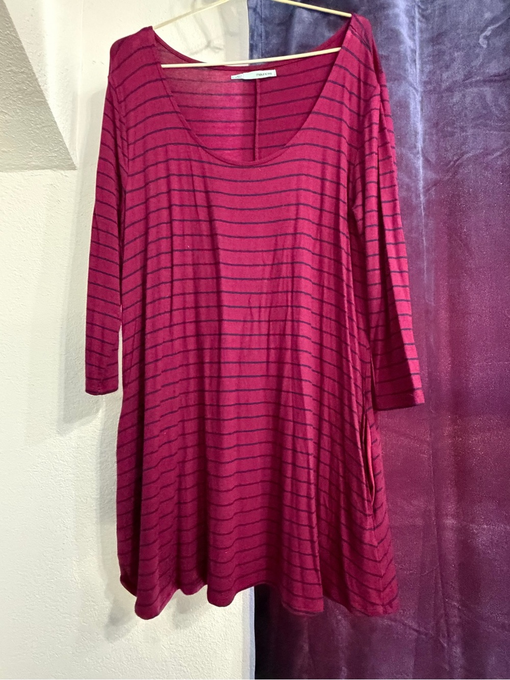 Women’s Scoop Neck Striped Swing Dress